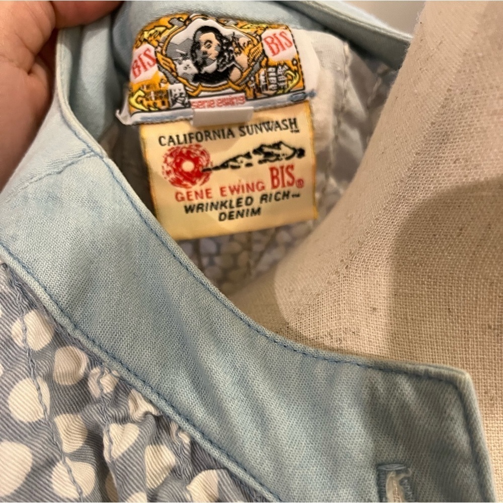 90’s Gene Ewing BIS Wrinkled Denim Jacket - Picture 3 of 6